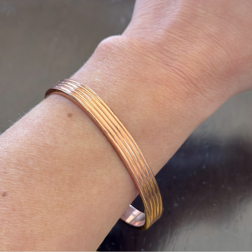 COPPER open CUFF bangle - Picture 3 of 4